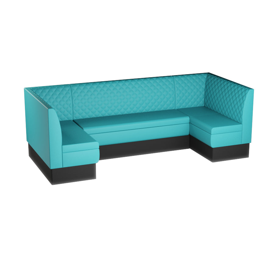 Large U-Shaped Booth Set - Quilted Back