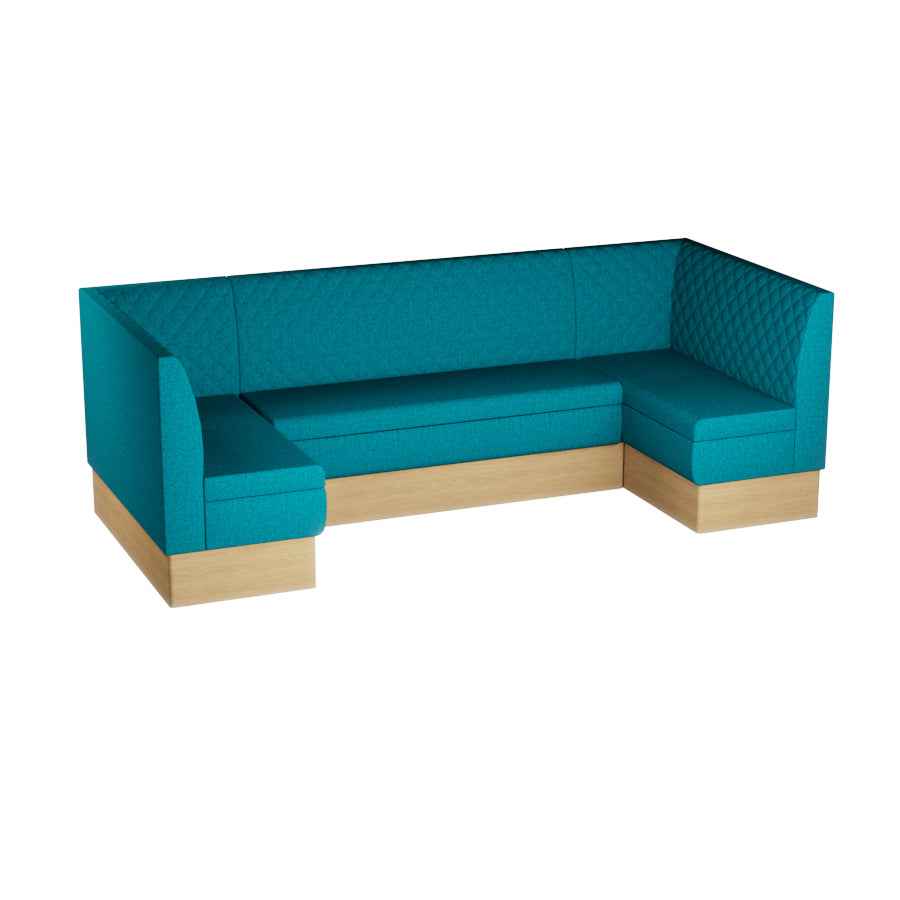 Large U-Shaped Booth Set - Quilted Back