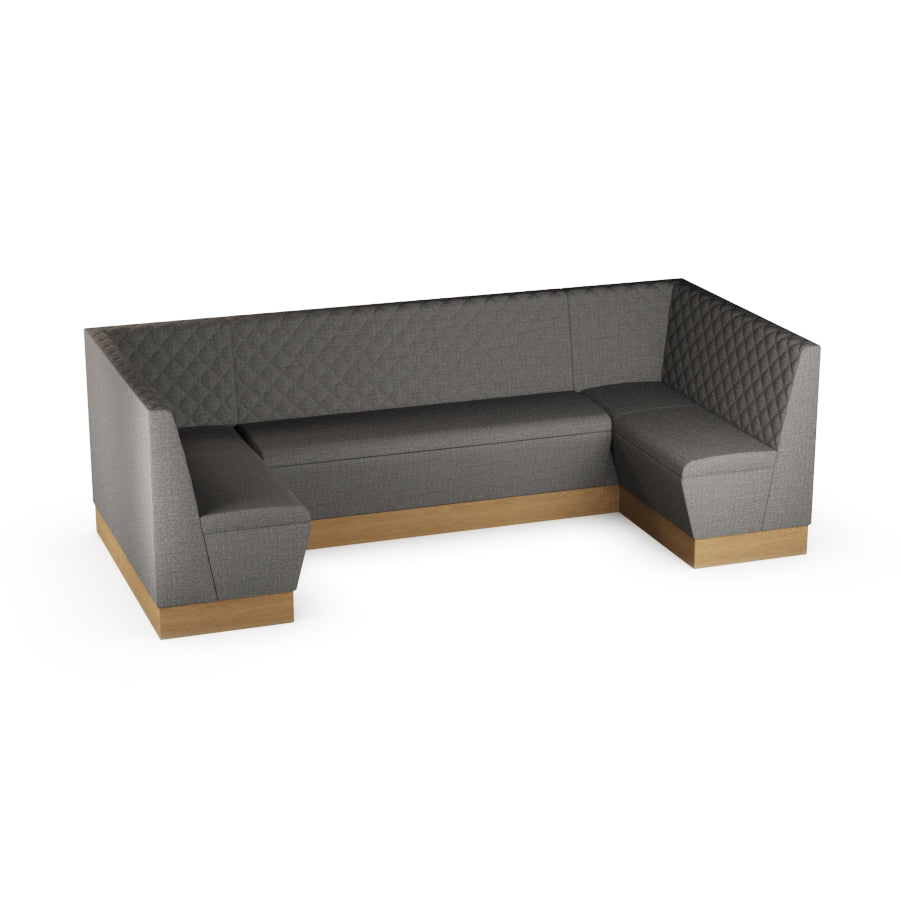Large U-Shaped Booth Set - Quilted Back