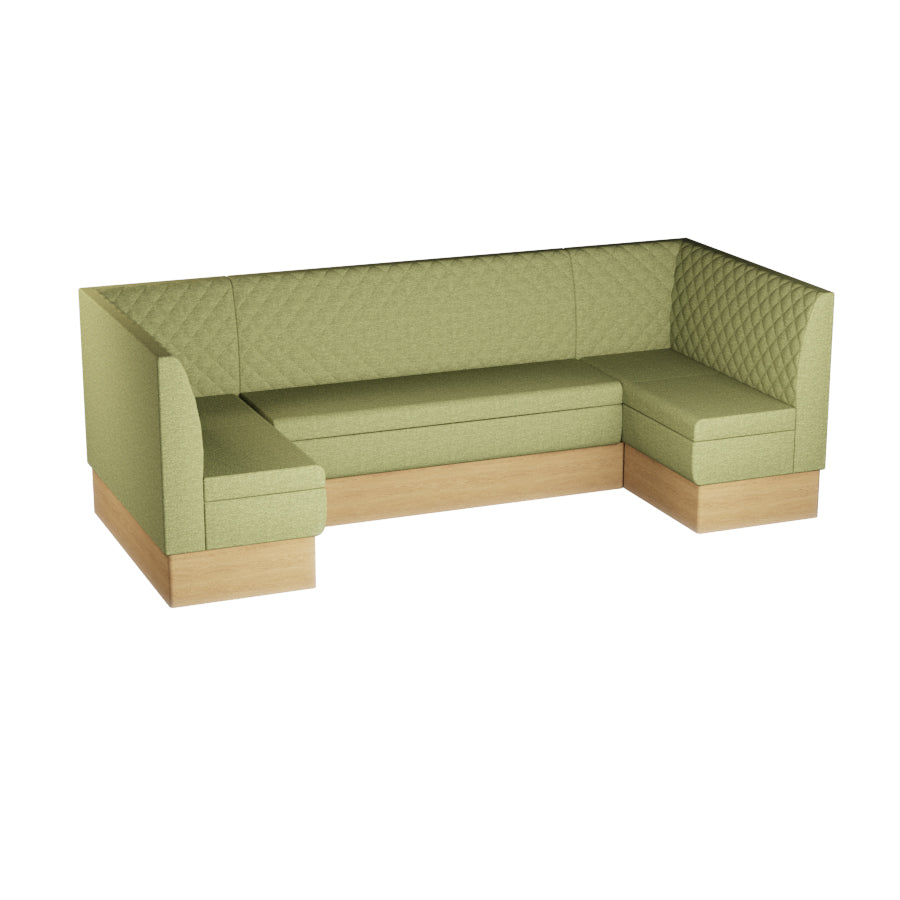Large U-Shaped Booth Set - Quilted Back
