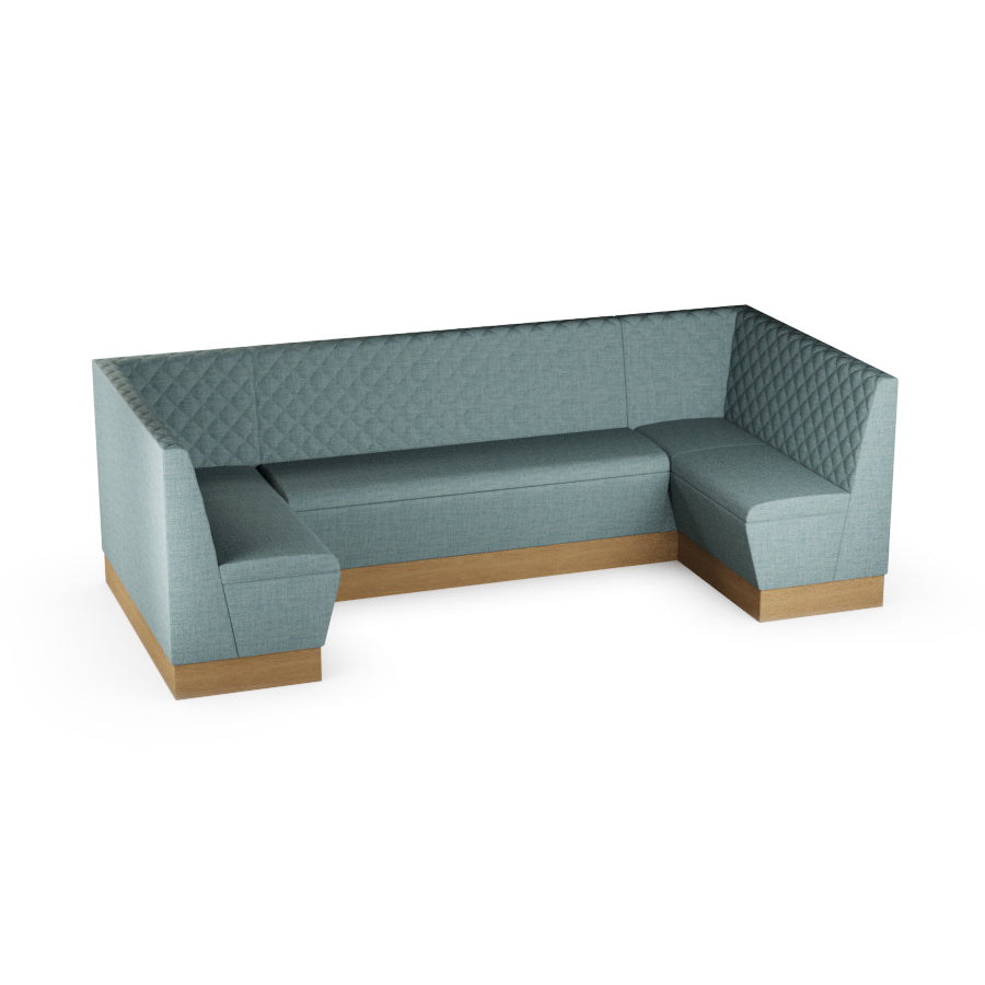 Large U-Shaped Booth Set - Quilted Back