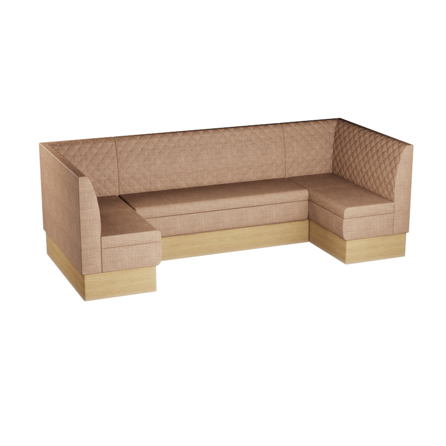 Large U-Shaped Booth Set - Quilted Back