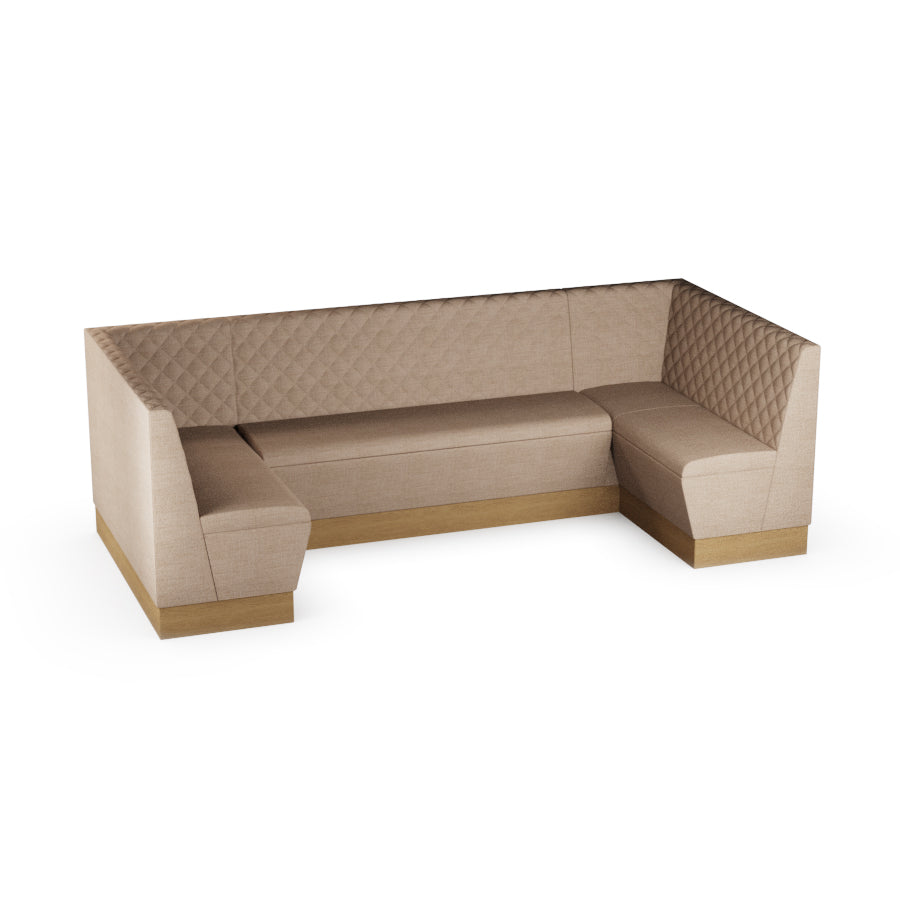 Large U-Shaped Booth Set - Quilted Back