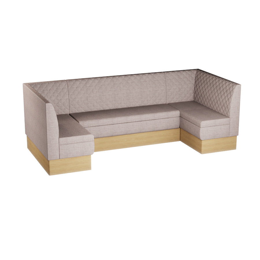 Large U-Shaped Booth Set - Quilted Back