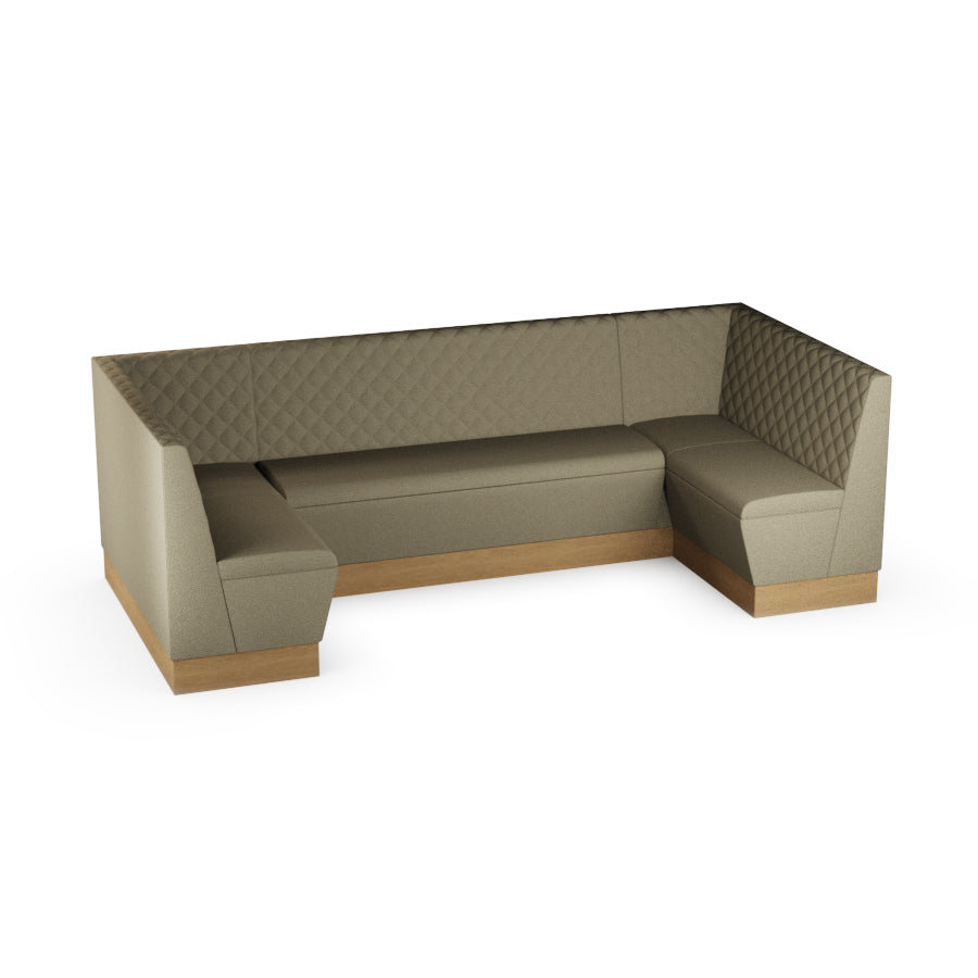 Large U-Shaped Booth Set - Quilted Back
