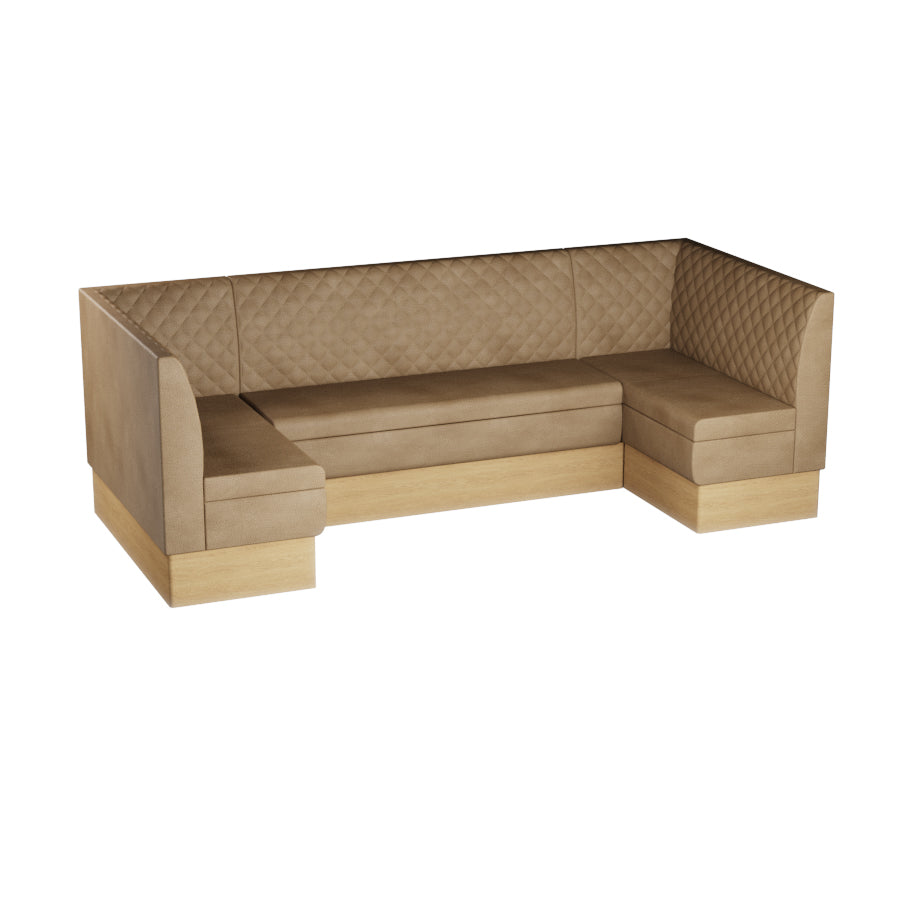 Large U-Shaped Booth Set - Quilted Back