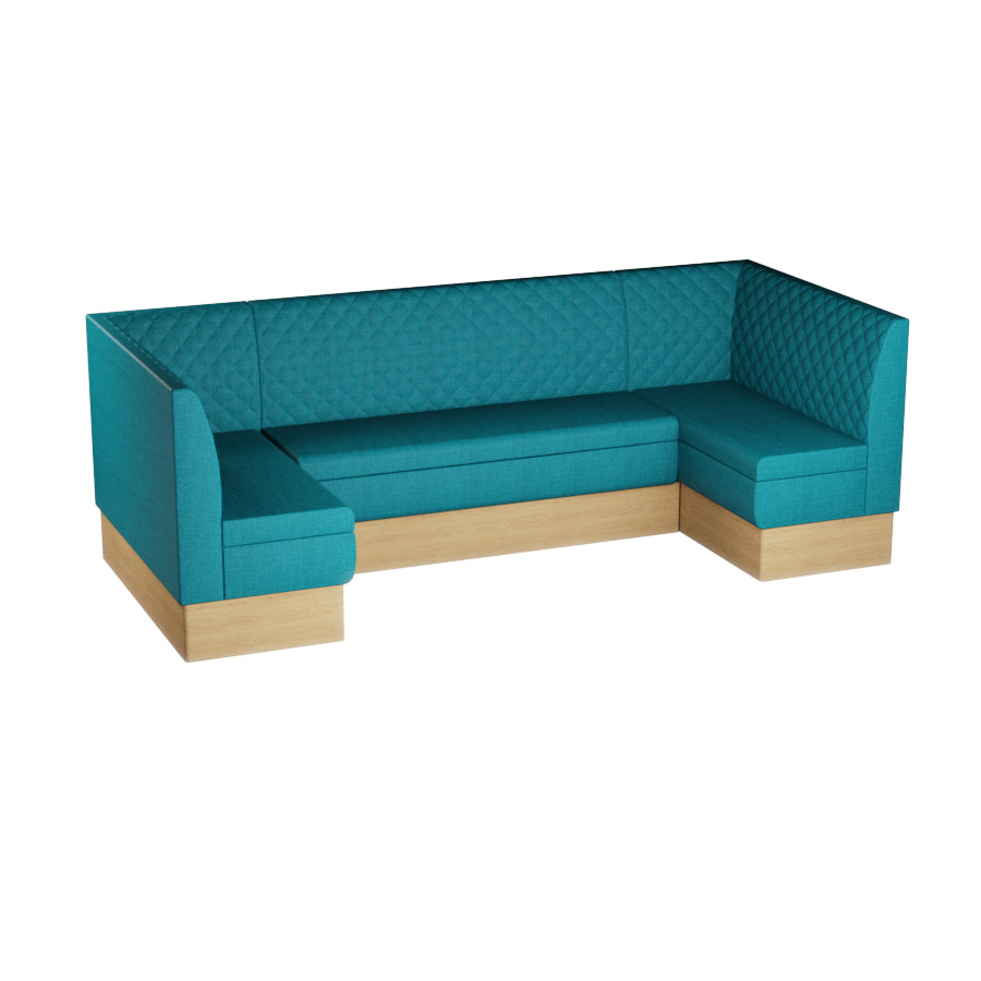 Large U-Shaped Booth Set - Quilted Back