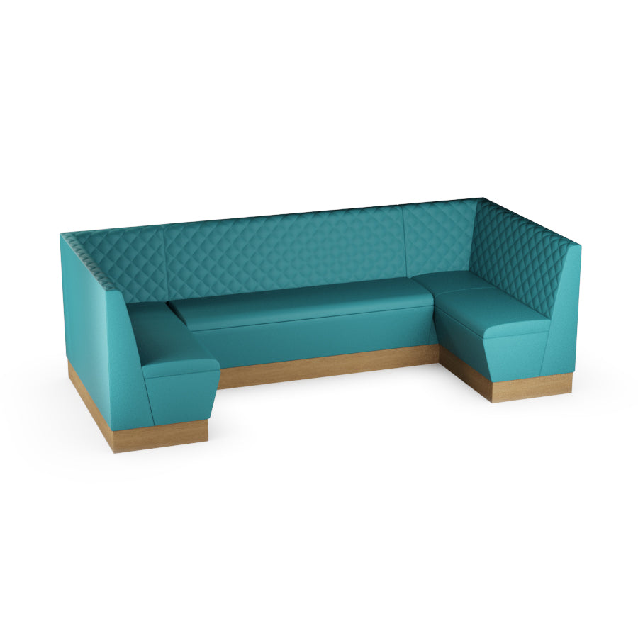Large U-Shaped Booth Set - Quilted Back