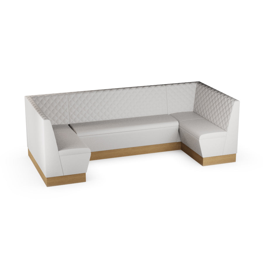 Large U-Shaped Booth Set - Quilted Back