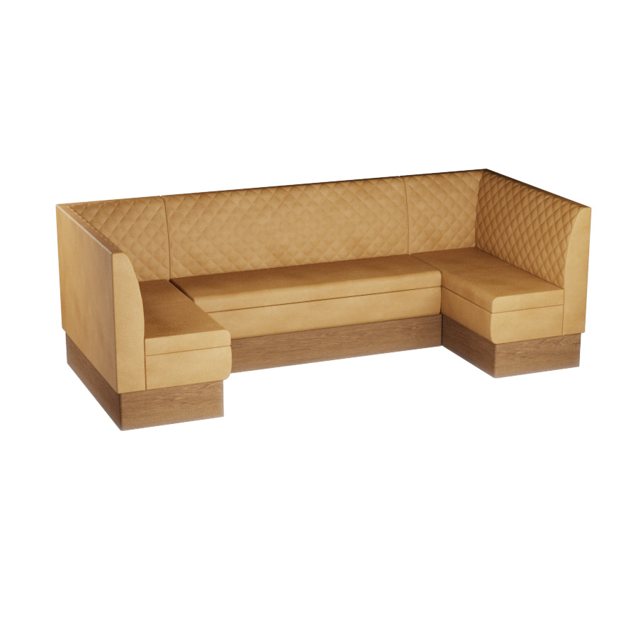 Large U-Shaped Booth Set - Quilted Back