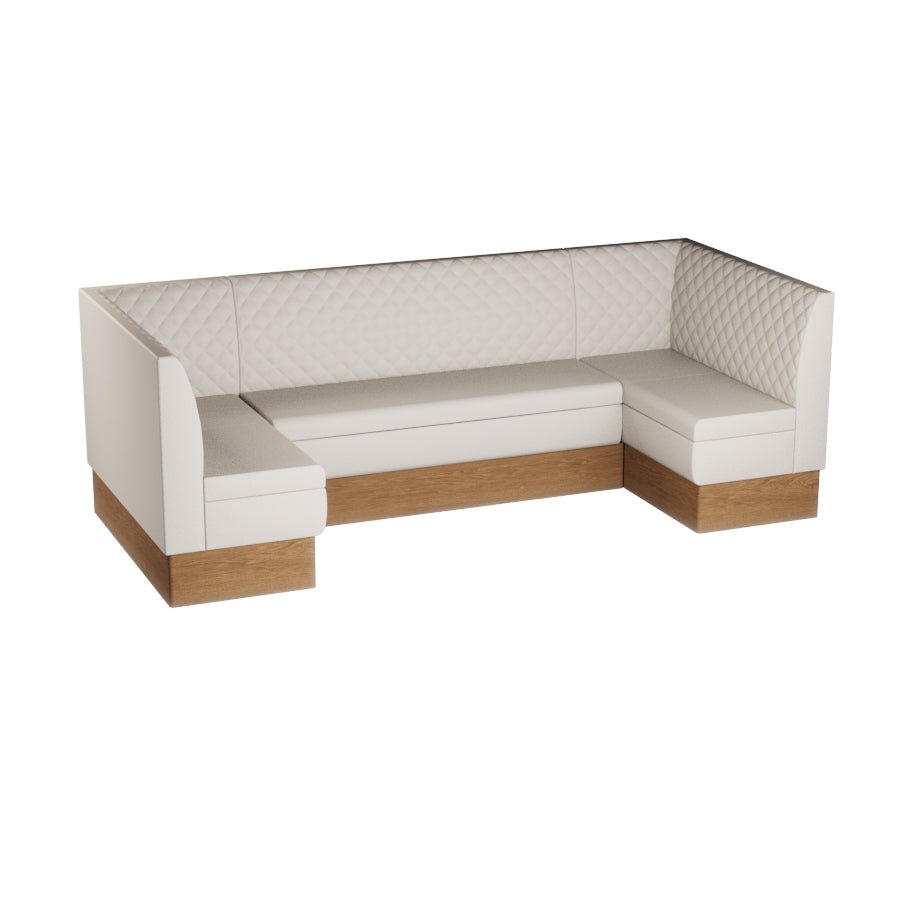 Large U-Shaped Booth Set - Quilted Back