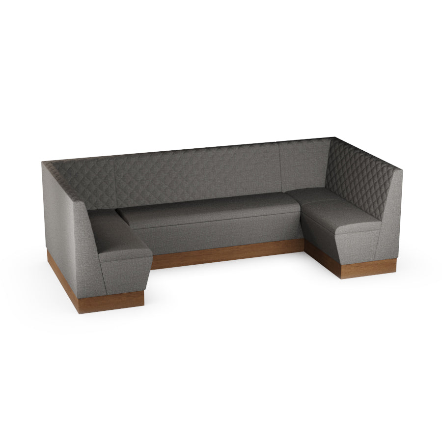 Large U-Shaped Booth Set - Quilted Back