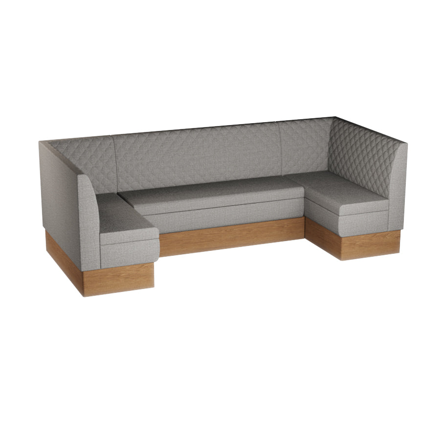 Large U-Shaped Booth Set - Quilted Back