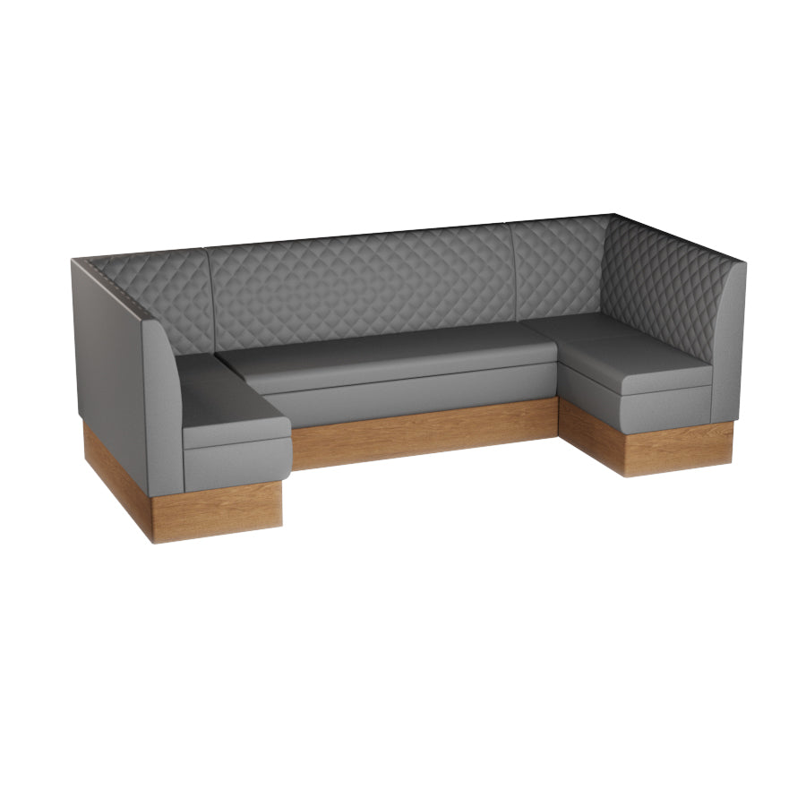 Large U-Shaped Booth Set - Quilted Back