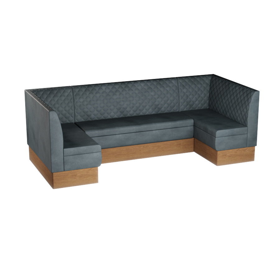 Large U-Shaped Booth Set - Quilted Back