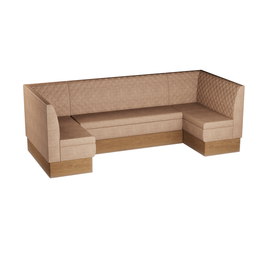Large U-Shaped Booth Set - Quilted Back