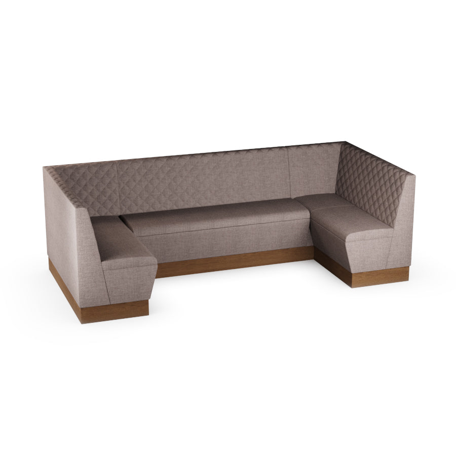 Large U-Shaped Booth Set - Quilted Back