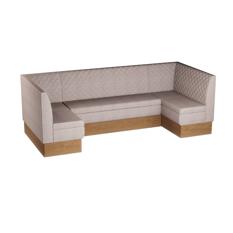 Large U-Shaped Booth Set - Quilted Back