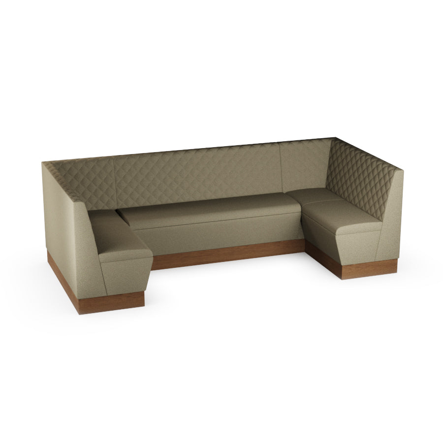 Large U-Shaped Booth Set - Quilted Back