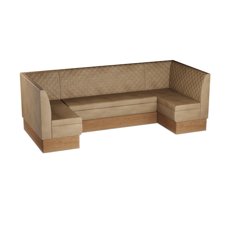 Large U-Shaped Booth Set - Quilted Back