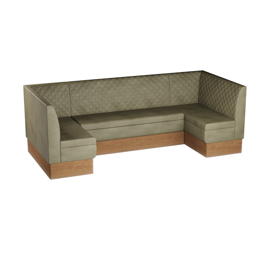 Large U-Shaped Booth Set - Quilted Back