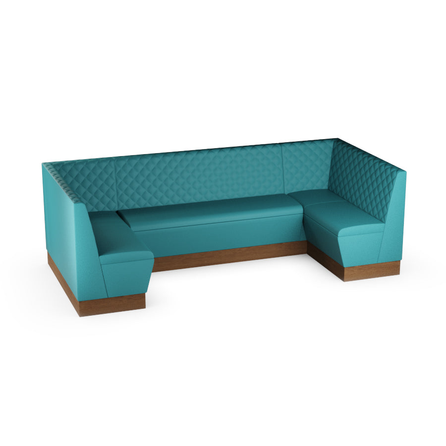 Large U-Shaped Booth Set - Quilted Back