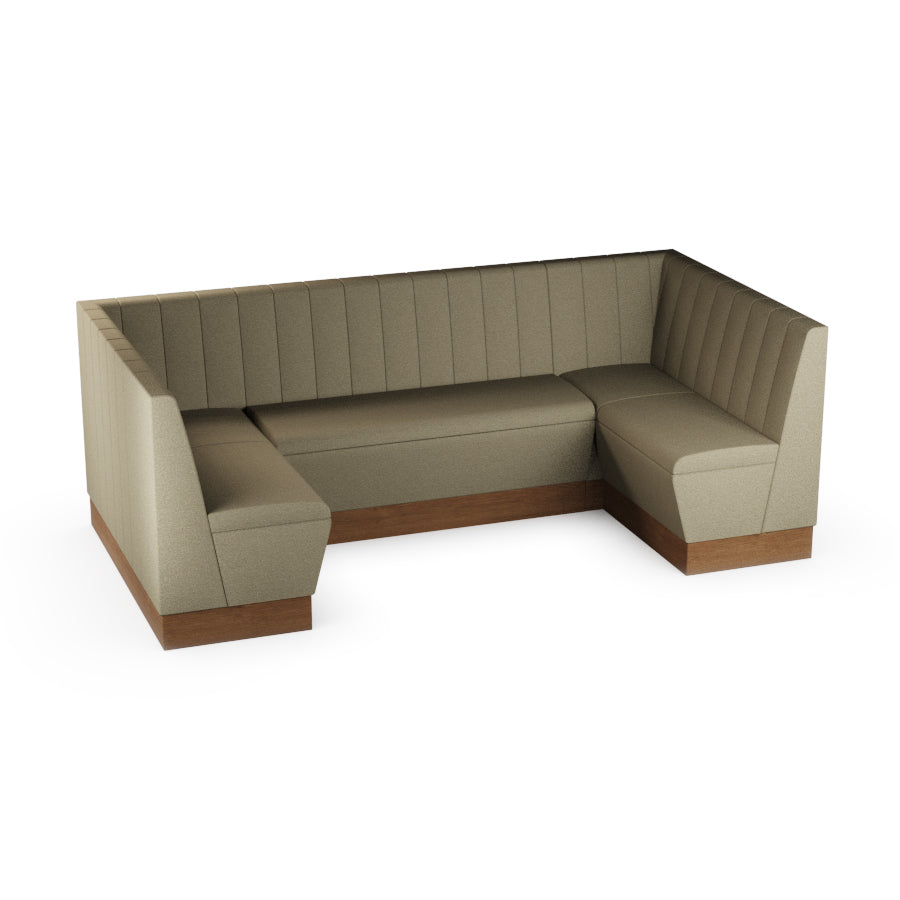 Medium U-Shaped Booth Set - Fluted Back