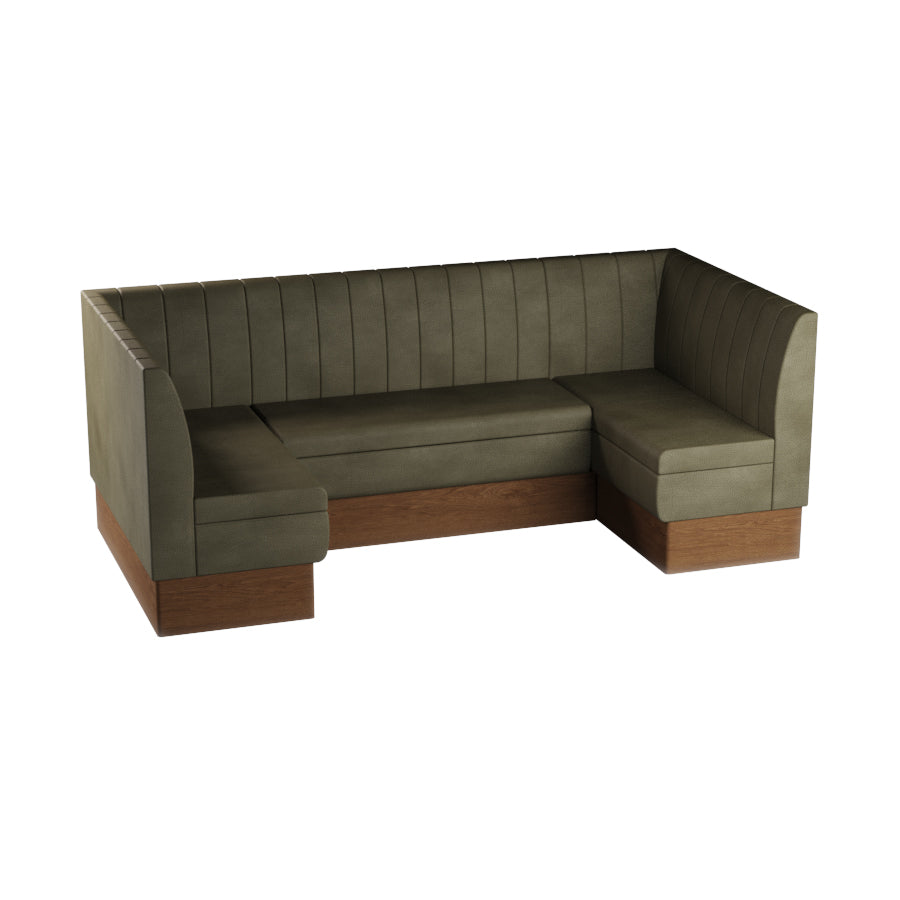 Medium U-Shaped Booth Set - Fluted Back