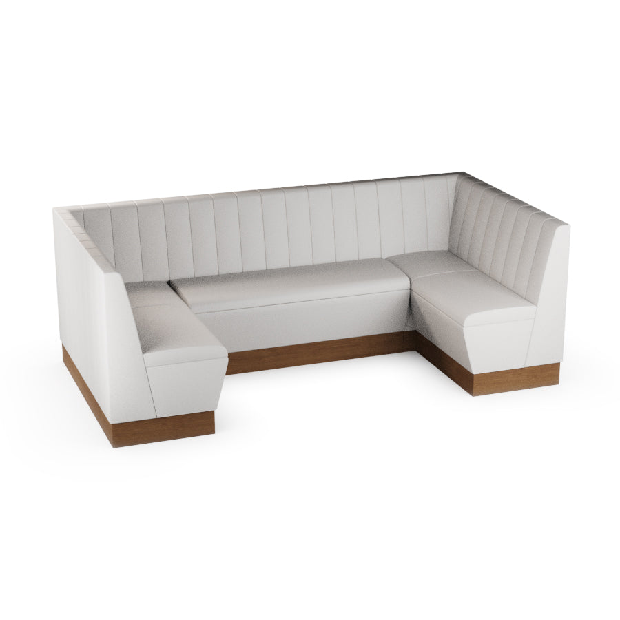 Medium U-Shaped Booth Set - Fluted Back