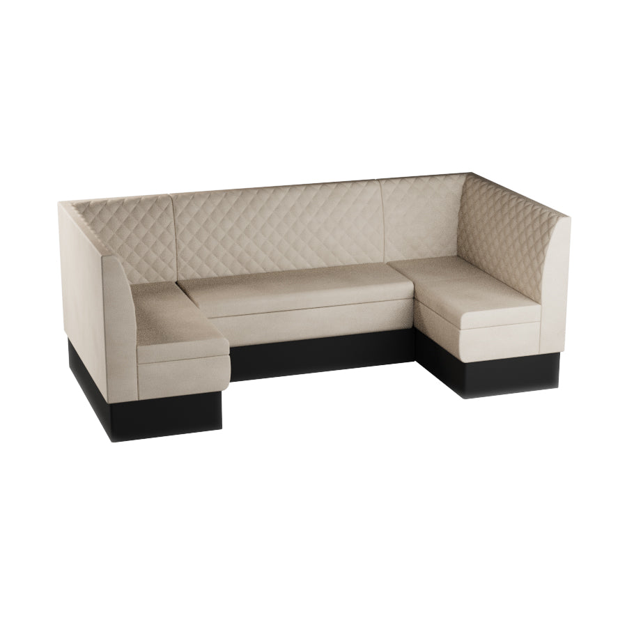 Medium U-Shaped Booth Set - Quilted Back