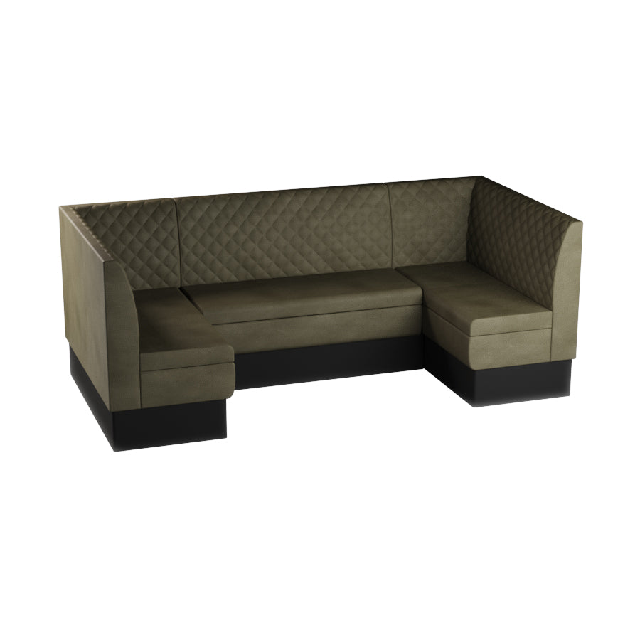 Medium U-Shaped Booth Set - Quilted Back