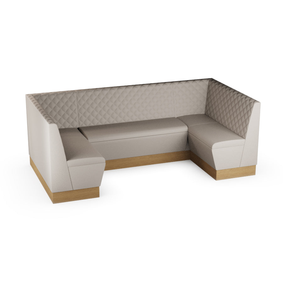 Medium U-Shaped Booth Set - Quilted Back