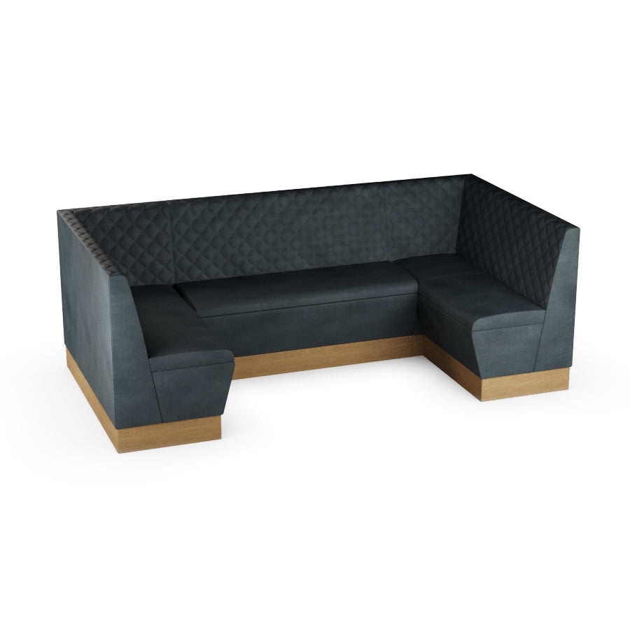 Medium U-Shaped Booth Set - Quilted Back