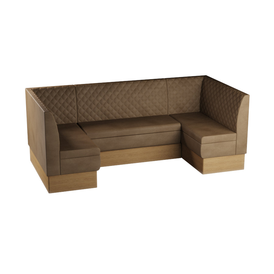 Medium U-Shaped Booth Set - Quilted Back