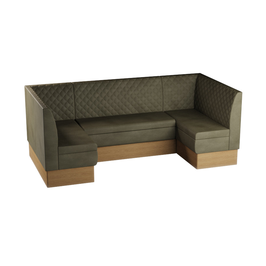Medium U-Shaped Booth Set - Quilted Back