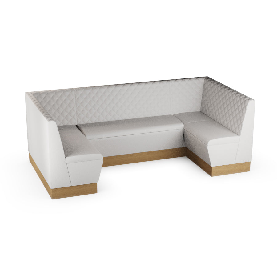 Medium U-Shaped Booth Set - Quilted Back