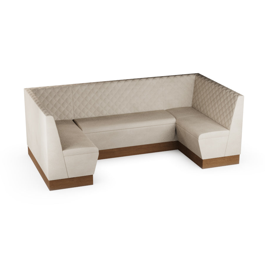 Medium U-Shaped Booth Set - Quilted Back