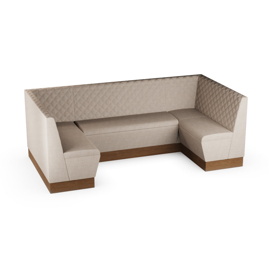 Medium U-Shaped Booth Set - Quilted Back