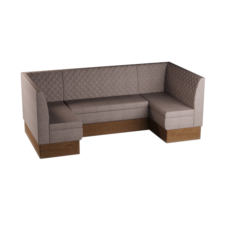 Medium U-Shaped Booth Set - Quilted Back