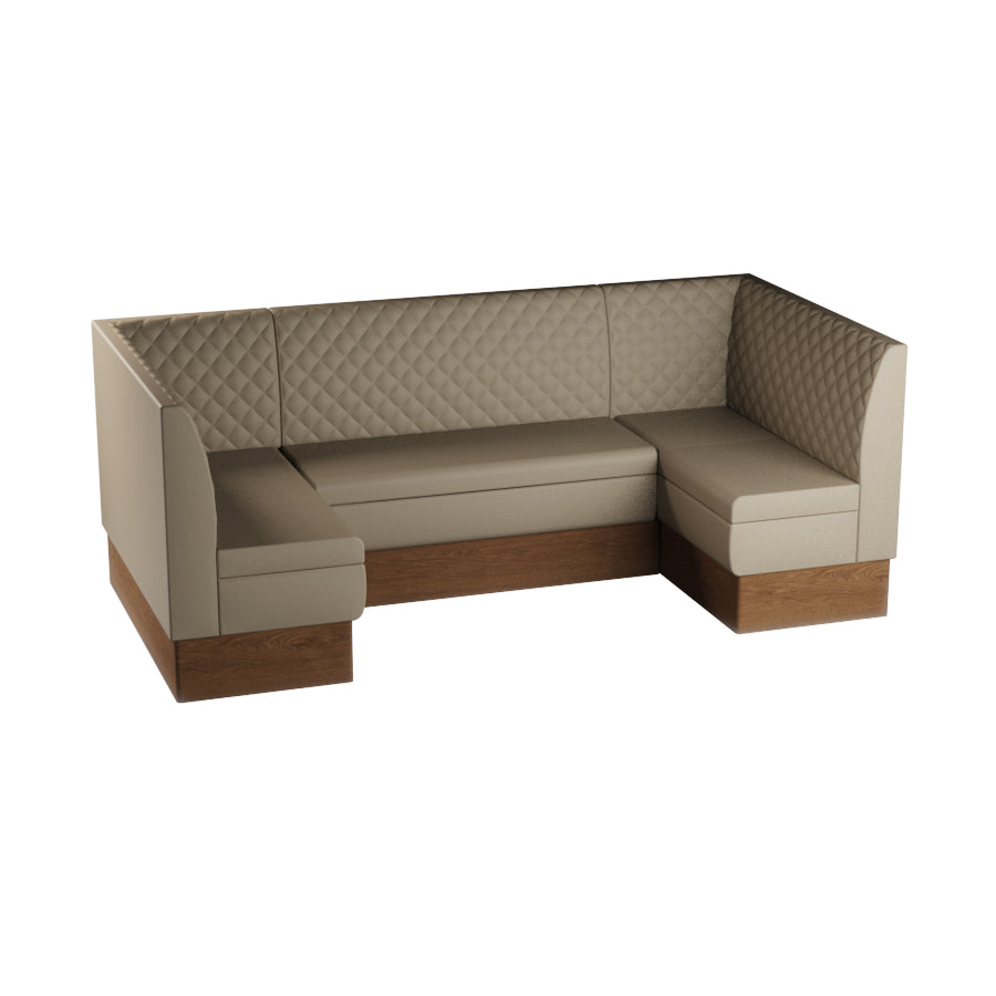 Medium U-Shaped Booth Set - Quilted Back