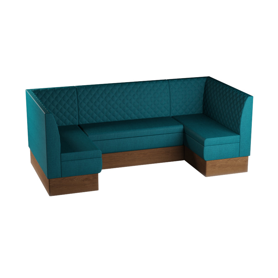 Medium U-Shaped Booth Set - Quilted Back