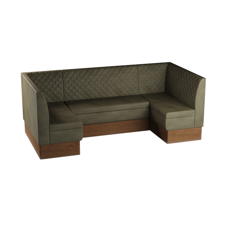 Medium U-Shaped Booth Set - Quilted Back