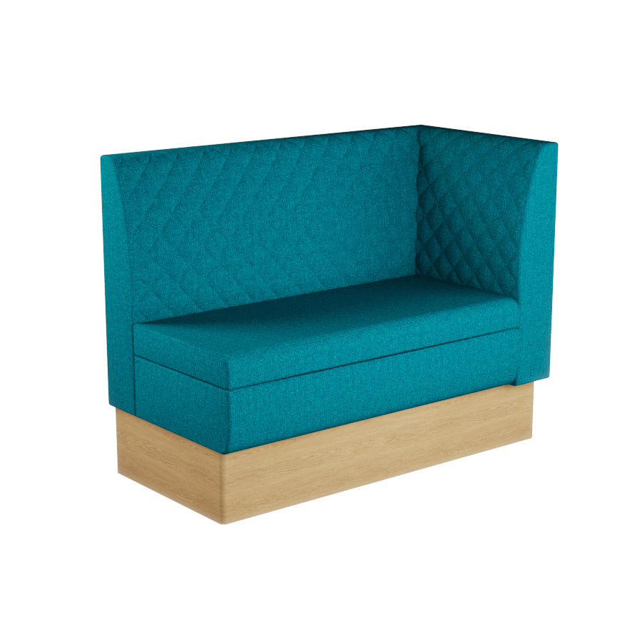Extended Corner Booth Unit - Quilted Back