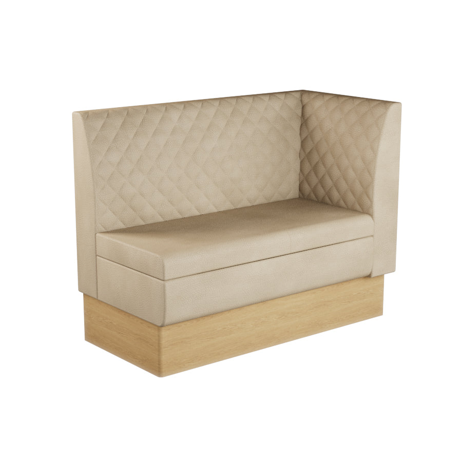 Extended Corner Booth Unit - Quilted Back