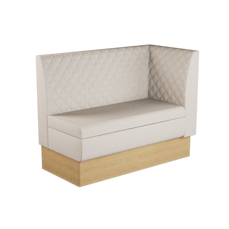 Extended Corner Booth Unit - Quilted Back