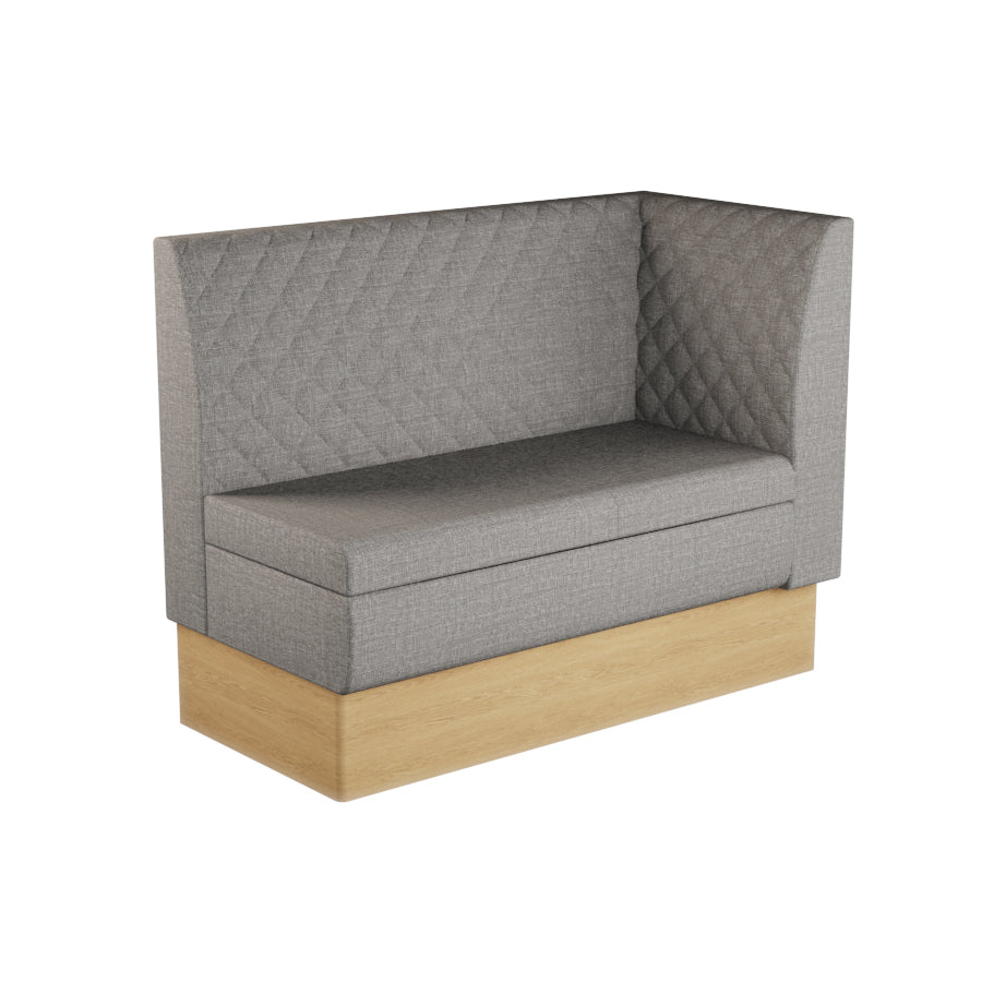 Extended Corner Booth Unit - Quilted Back