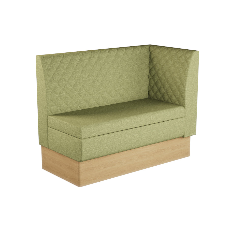 Extended Corner Booth Unit - Quilted Back