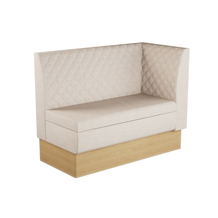 Extended Corner Booth Unit - Quilted Back