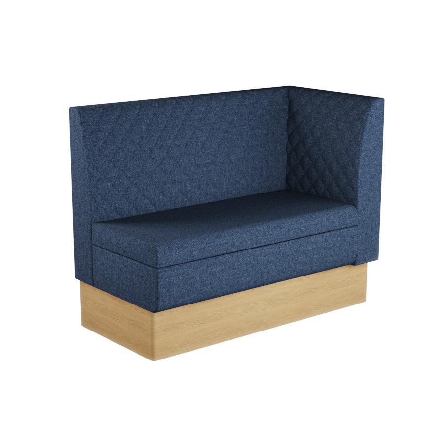Extended Corner Booth Unit - Quilted Back