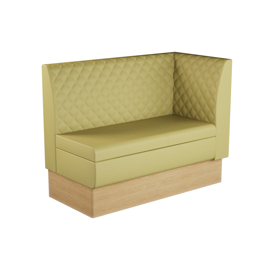 Extended Corner Booth Unit - Quilted Back